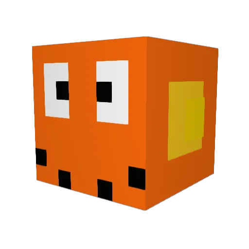 BrainPop Minecraft avatar head, 3D render