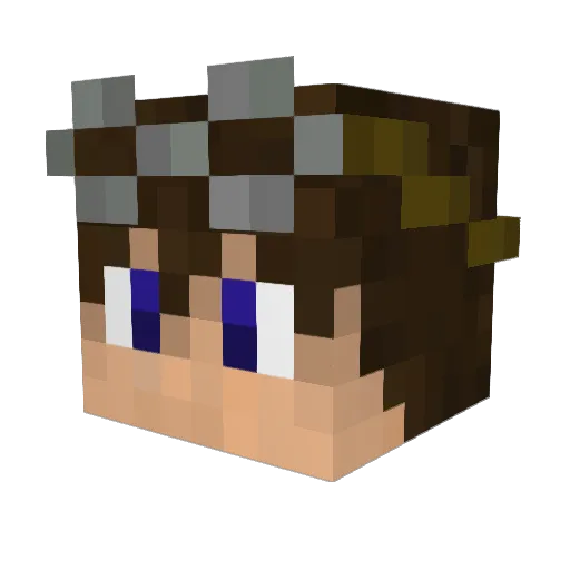 BrainWart Minecraft avatar head, 3D render