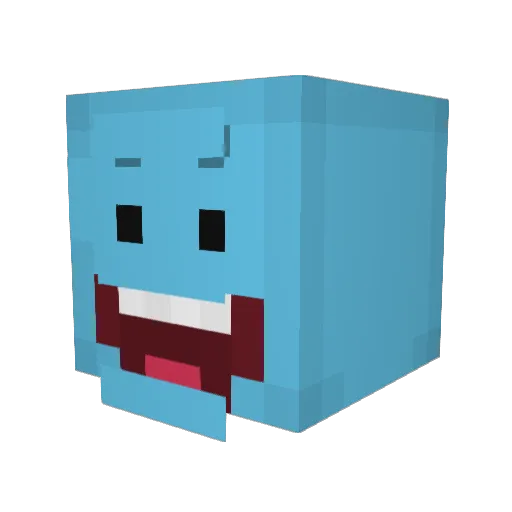 BrainWork Minecraft avatar head, 3D render