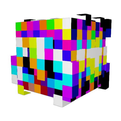 Brain_Fuzz Minecraft avatar head, 3D render