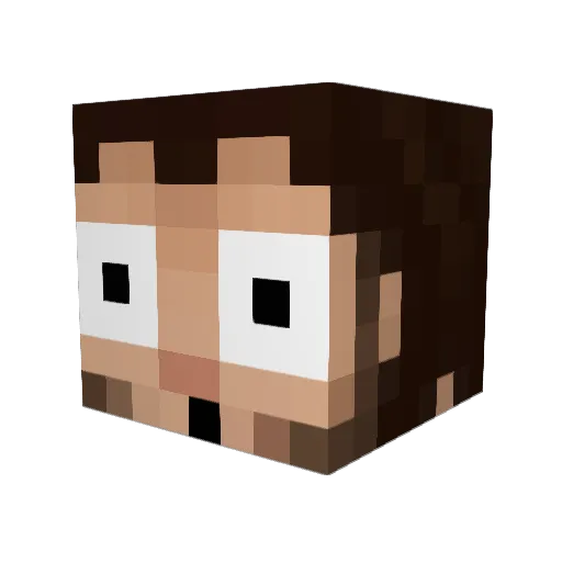 Brainbaer Minecraft avatar head, 3D render