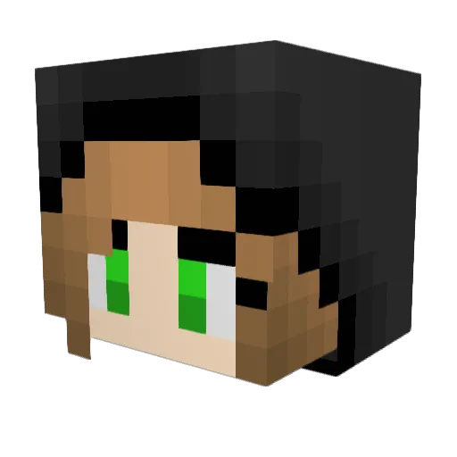 Brainfficial Minecraft avatar head, 3D render