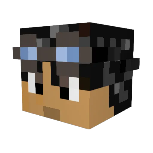Brainhart Minecraft avatar head, 3D render