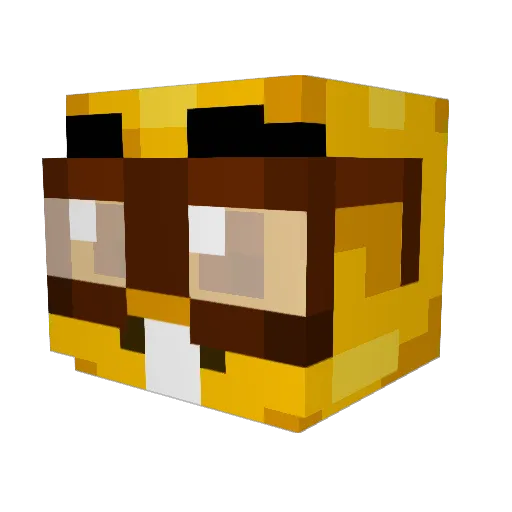 Brainiacs Minecraft avatar head, 3D render