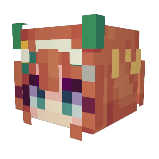 Brainless_v2 Minecraft avatar head, 3D render