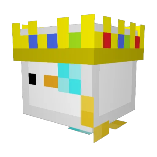 Brainlessduck Minecraft avatar head, 3D render