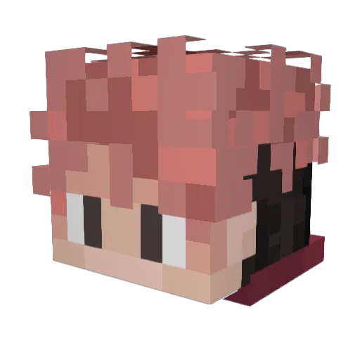 Brainwrong Minecraft avatar head, 3D render