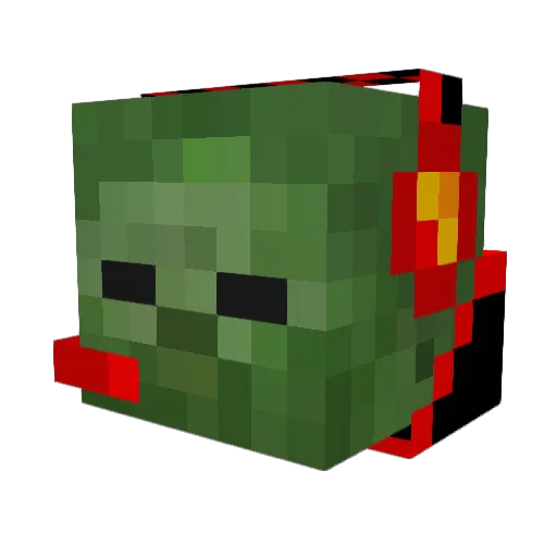 Brainzy1809 Minecraft avatar head, 3D render