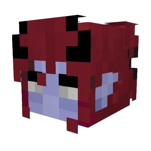 Brairi Minecraft avatar head, 3D render