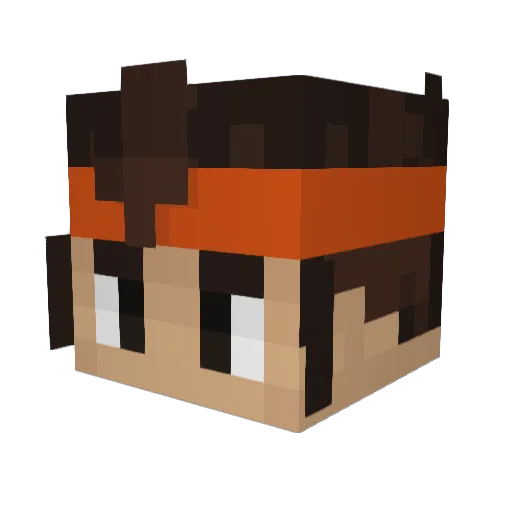 Brais_Seo Minecraft avatar head, 3D render