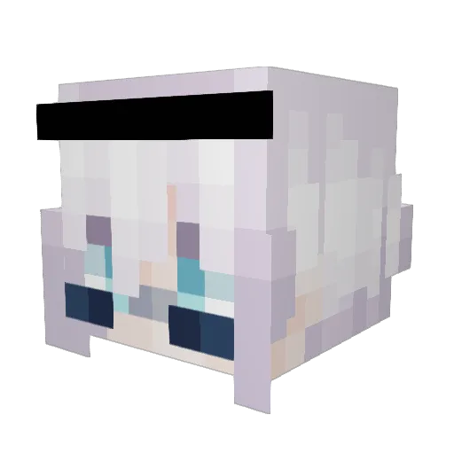Braity Minecraft avatar head, 3D render