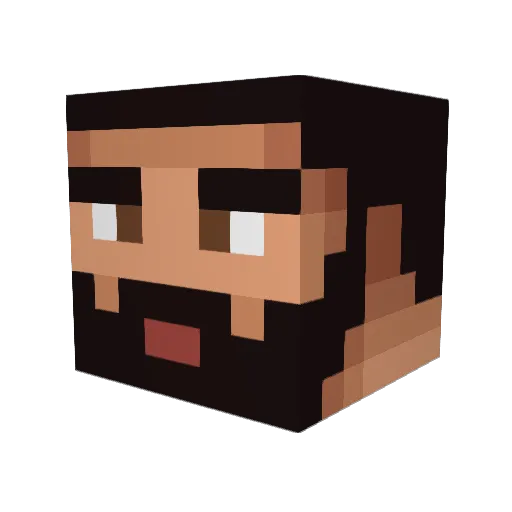 Brakend Minecraft avatar head, 3D render