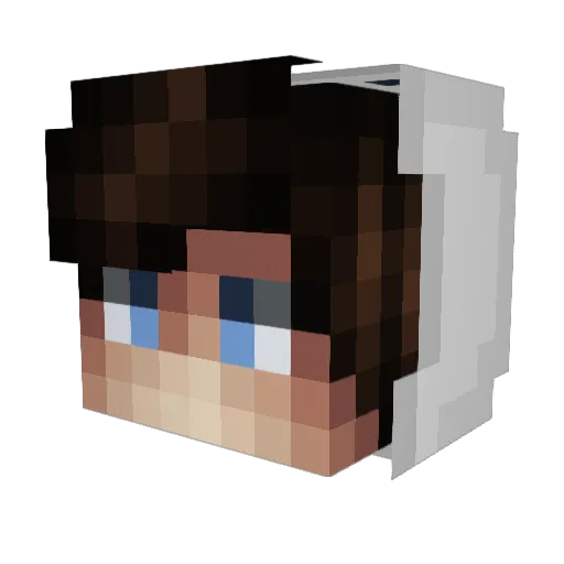 BramBell Minecraft avatar head, 3D render