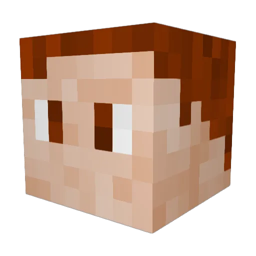 BramBijnens Minecraft avatar head, 3D render