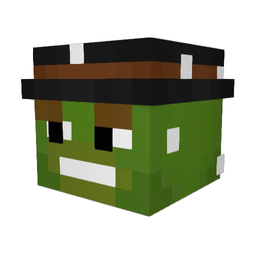 Bram_Red Minecraft avatar head, 3D render
