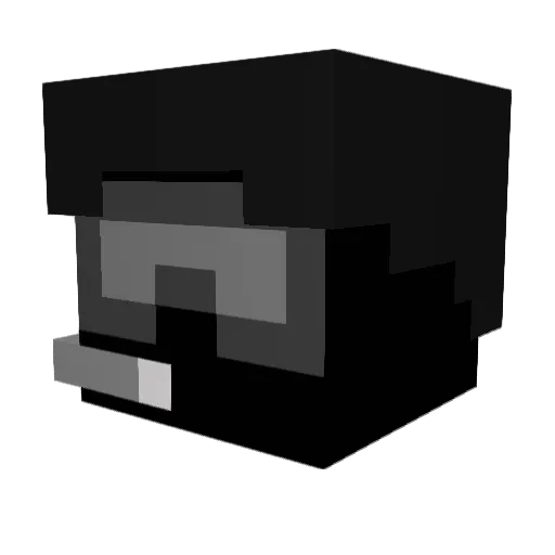 Bram_vdW Minecraft avatar head, 3D render