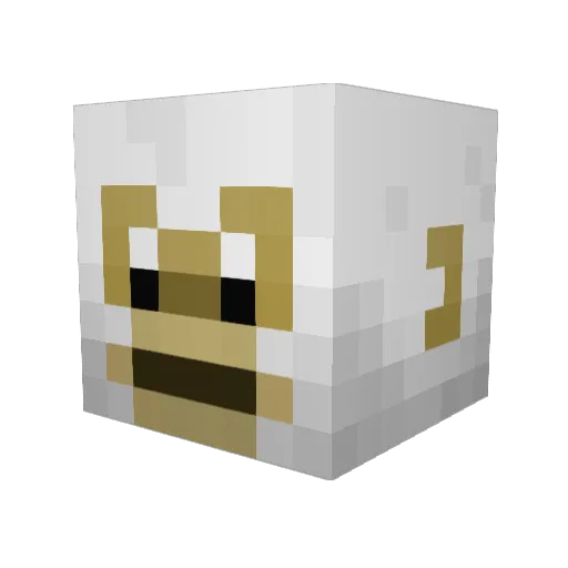 Bramanoodles Minecraft avatar head, 3D render
