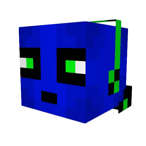 Brambo Minecraft avatar head, 3D render