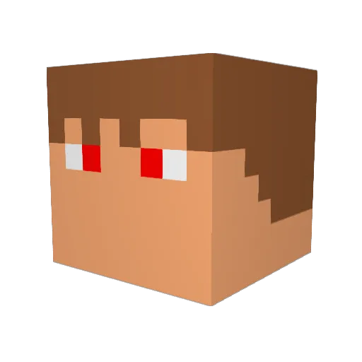 Bramdon Minecraft avatar head, 3D render