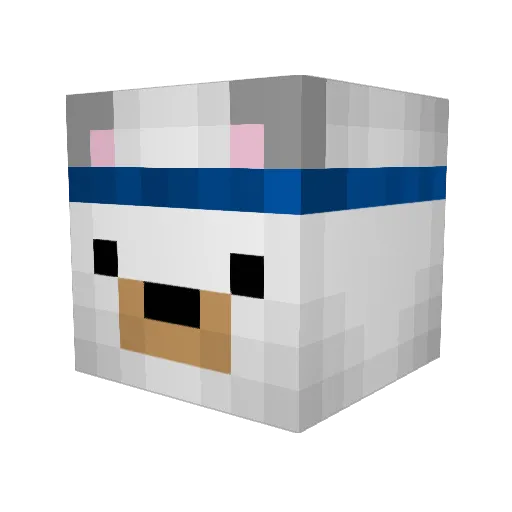 Bramos Minecraft avatar head, 3D render
