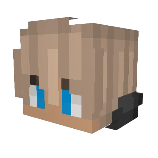 Bramsupergame Minecraft avatar head, 3D render