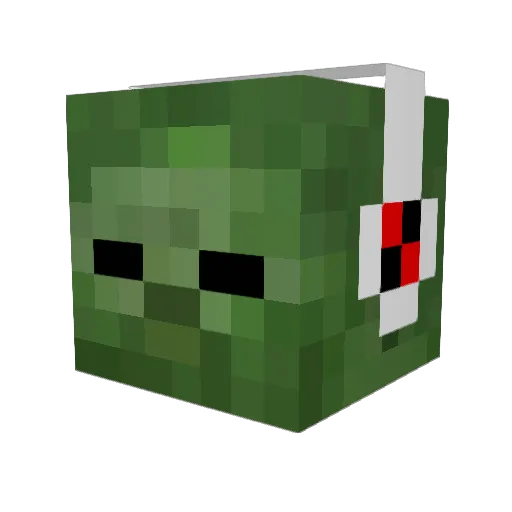 Bramyes Minecraft avatar head, 3D render