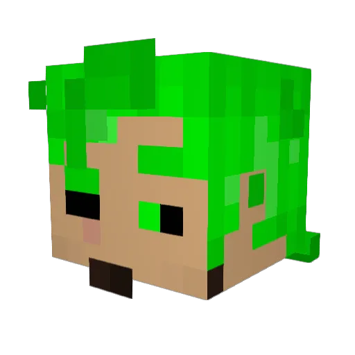 Branc Minecraft avatar head, 3D render
