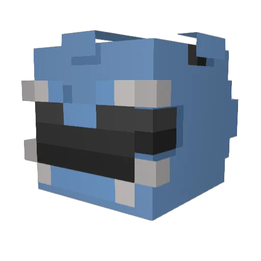 Brand0b Minecraft avatar head, 3D render