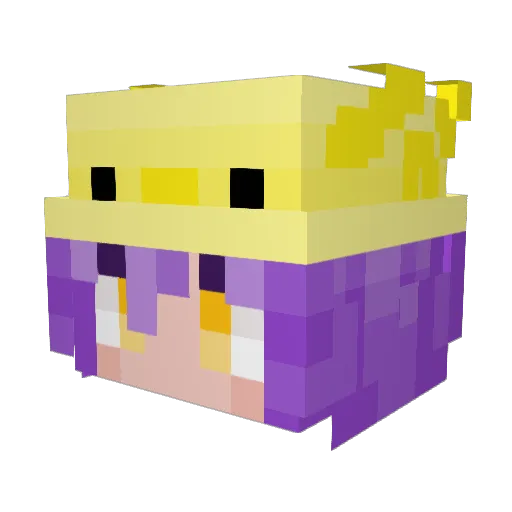 BrandFish Minecraft avatar head, 3D render