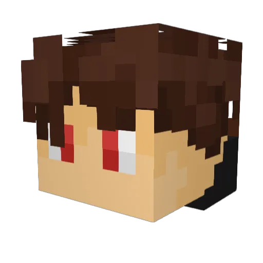 Brand__ Minecraft avatar head, 3D render