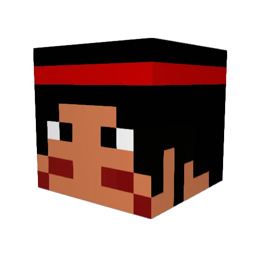 Brandemic Minecraft avatar head, 3D render