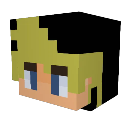 Brandgamer Minecraft avatar head, 3D render