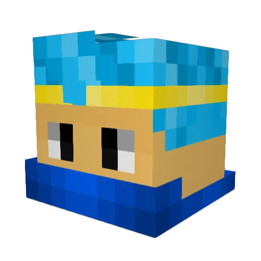 Brando2122 Minecraft avatar head, 3D render