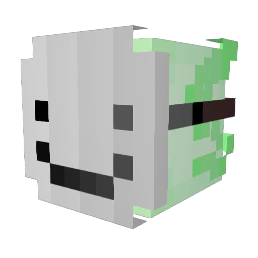 Brandoen Minecraft avatar head, 3D render
