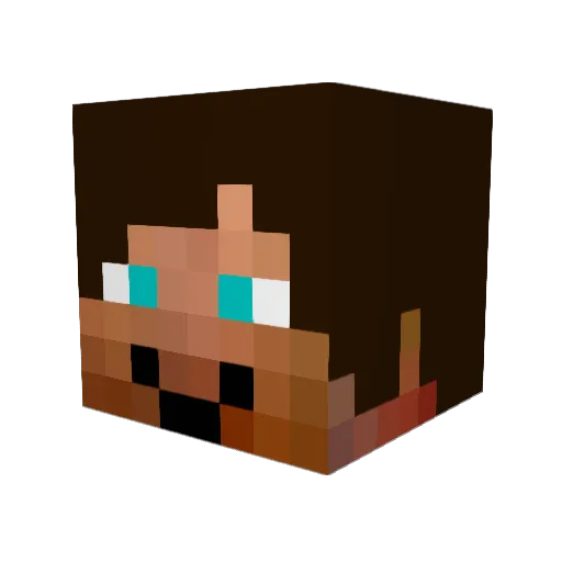 BrandonGoodman Minecraft avatar head, 3D render