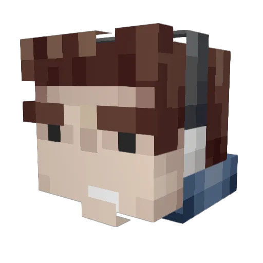 BrandonMurkz Minecraft avatar head, 3D render