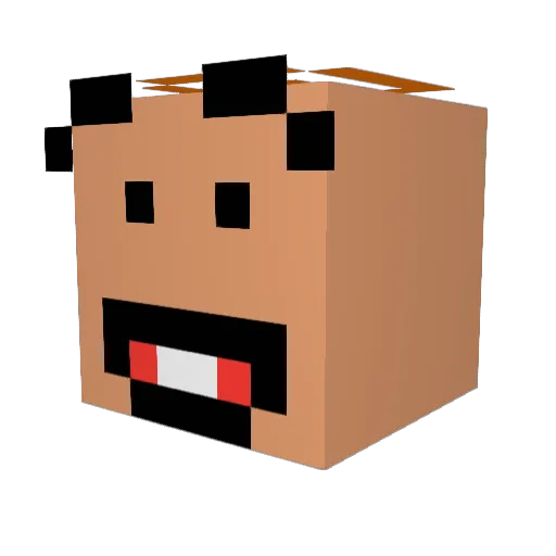 BrandonT Minecraft avatar head, 3D render