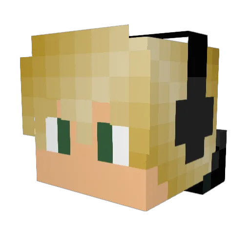 BrandonTheDude Minecraft avatar head, 3D render
