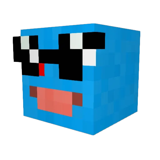 BrandonVEVO Minecraft avatar head, 3D render