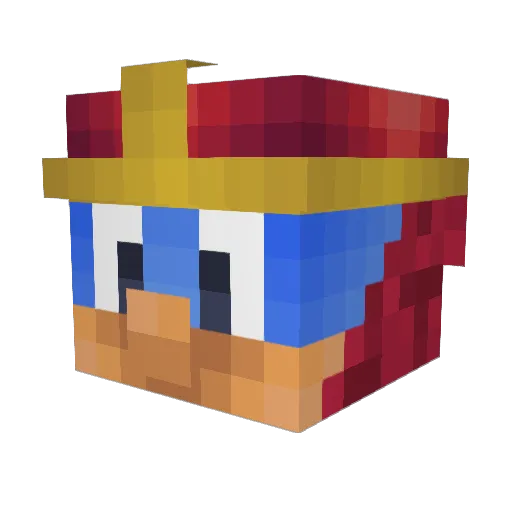 BrandonVinall Minecraft avatar head, 3D render