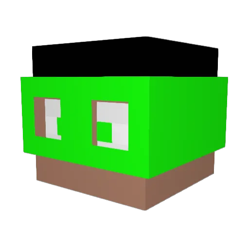 BrandonWaltho Minecraft avatar head, 3D render