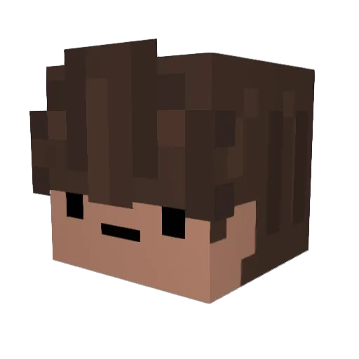 Brandondamid Minecraft avatar head, 3D render