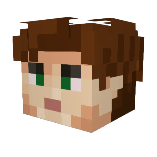 Brandonthegoob Minecraft avatar head, 3D render