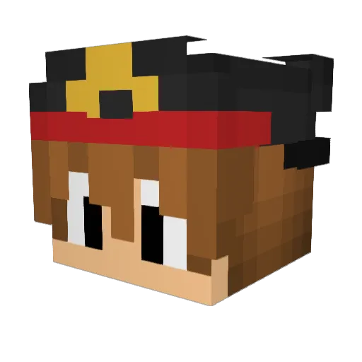 Brandonx529 Minecraft avatar head, 3D render