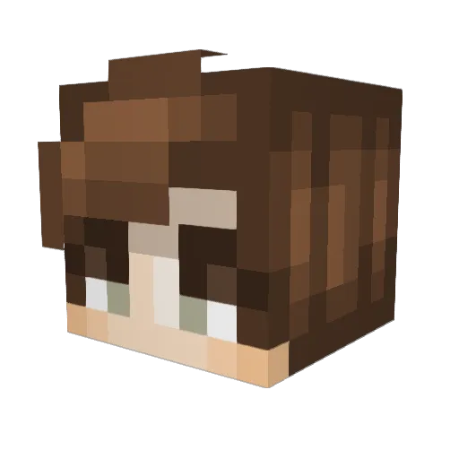 Brandowplays Minecraft avatar head, 3D render