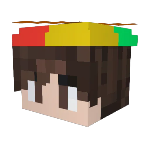 Brandql Minecraft avatar head, 3D render