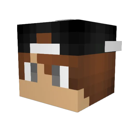 Brandt_B Minecraft avatar head, 3D render