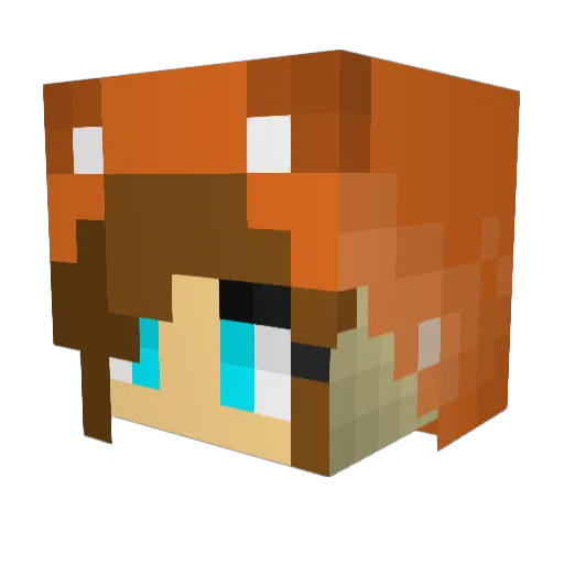 BrandySnaps98 Minecraft avatar head, 3D render