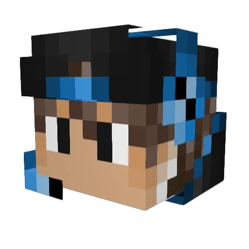 BraniacMadness Minecraft avatar head, 3D render