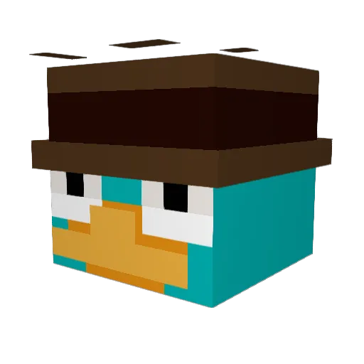 BrankinMC Minecraft avatar head, 3D render